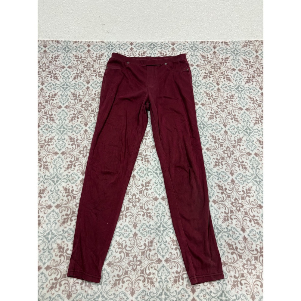 Style & Co Burgundy Pull On Leggings Slim Fit Stretch Pants Maroon